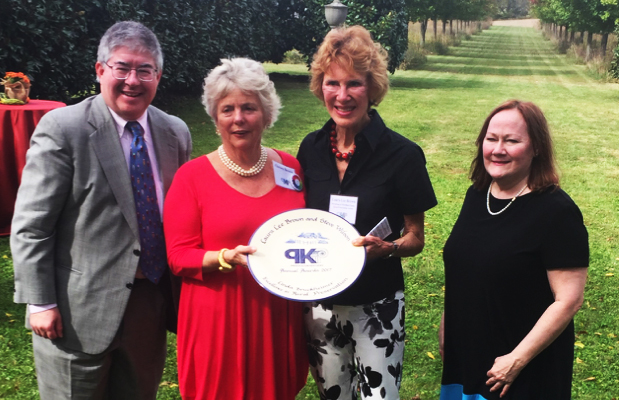Steve Wilson and Laura Lee Brown receive the 'Linda Bruckheimer Excellence  in Rural Preservation Award' from Preservation Kentucky - Kentucky Farm  Bureau