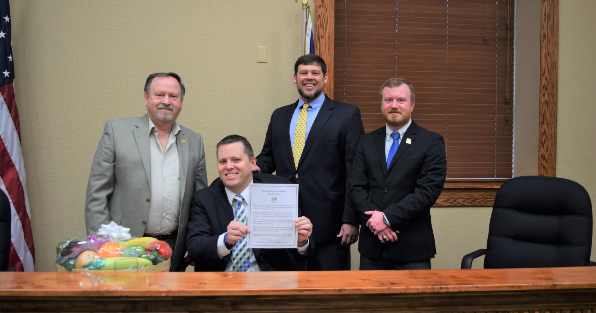 Judge Executive Dan Mosley signs Food Check-Out Week proclamation