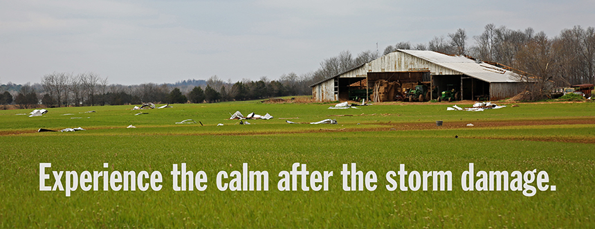 Experience the calm after the storm damage - Claims Information