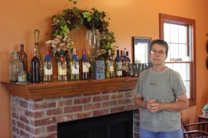 Anita Frazier with some of Ruby Moon’s award-winning wines.