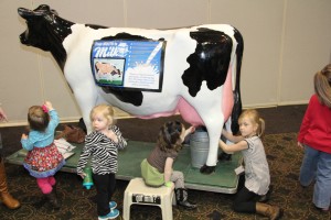 Kids could milk a mechanical cow at the “Ag Adventures” workshop.